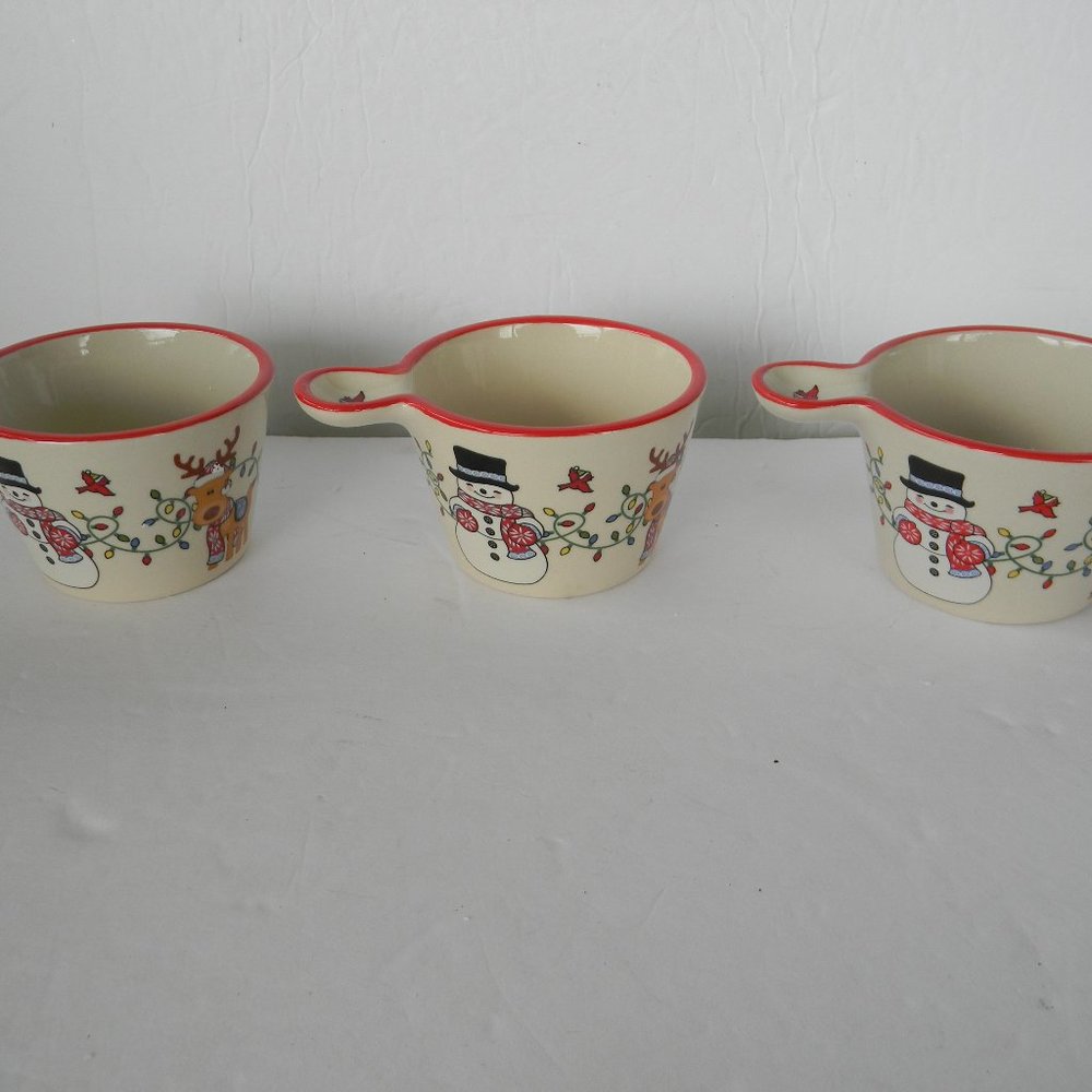 NEW  Temp-tations Holiday Set of 3 Petite Serving Bowls WINTER WHIMSY